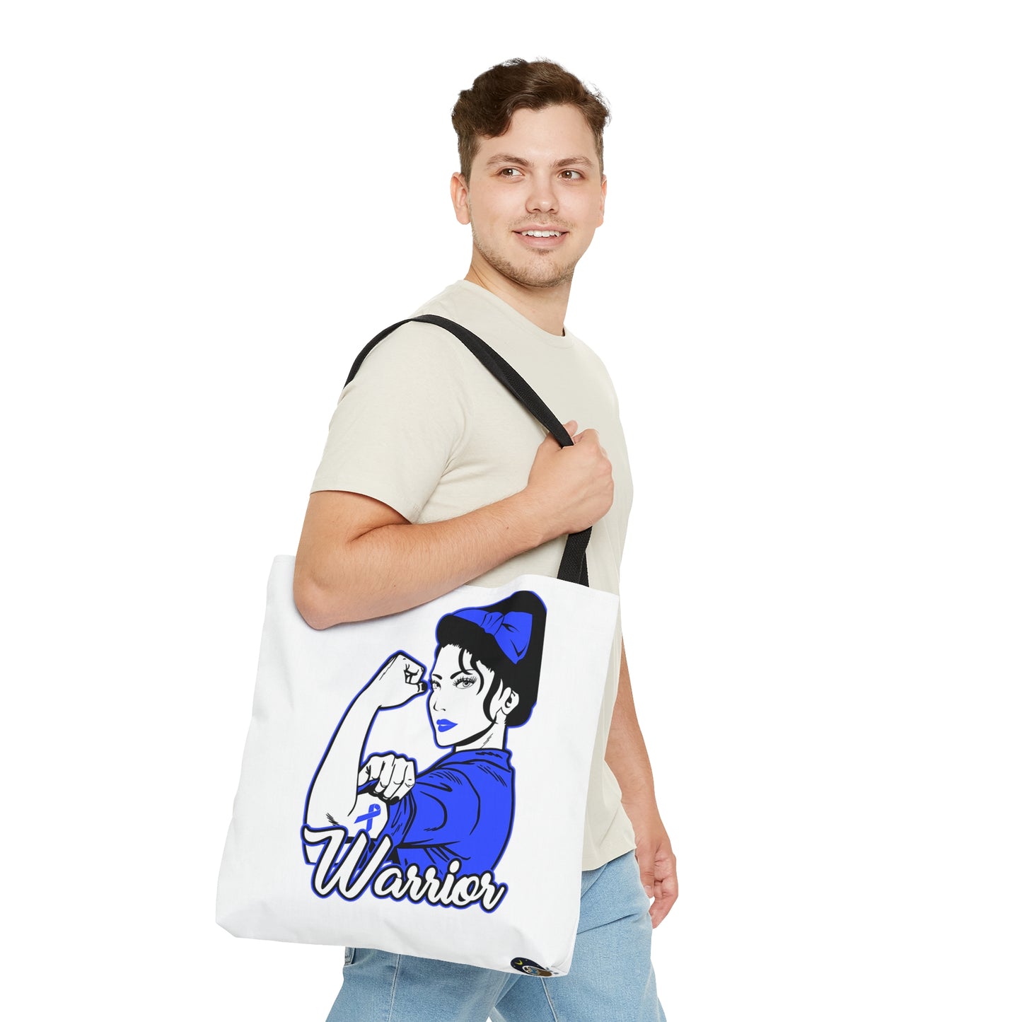 Cancer Survivor Tote, Colorectal Cancer Awareness, donation of proceeds