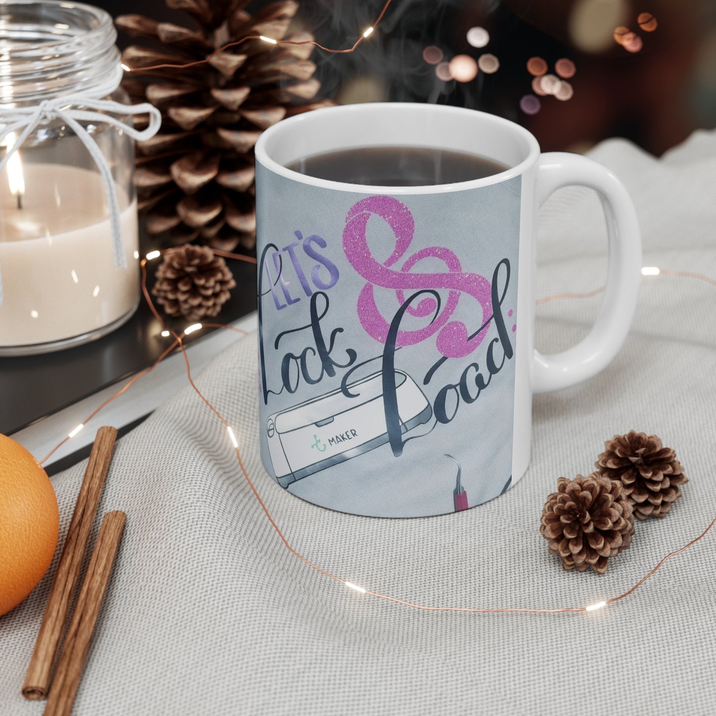Ceramic Mug 11oz Let's Lock and Load CricutMaker