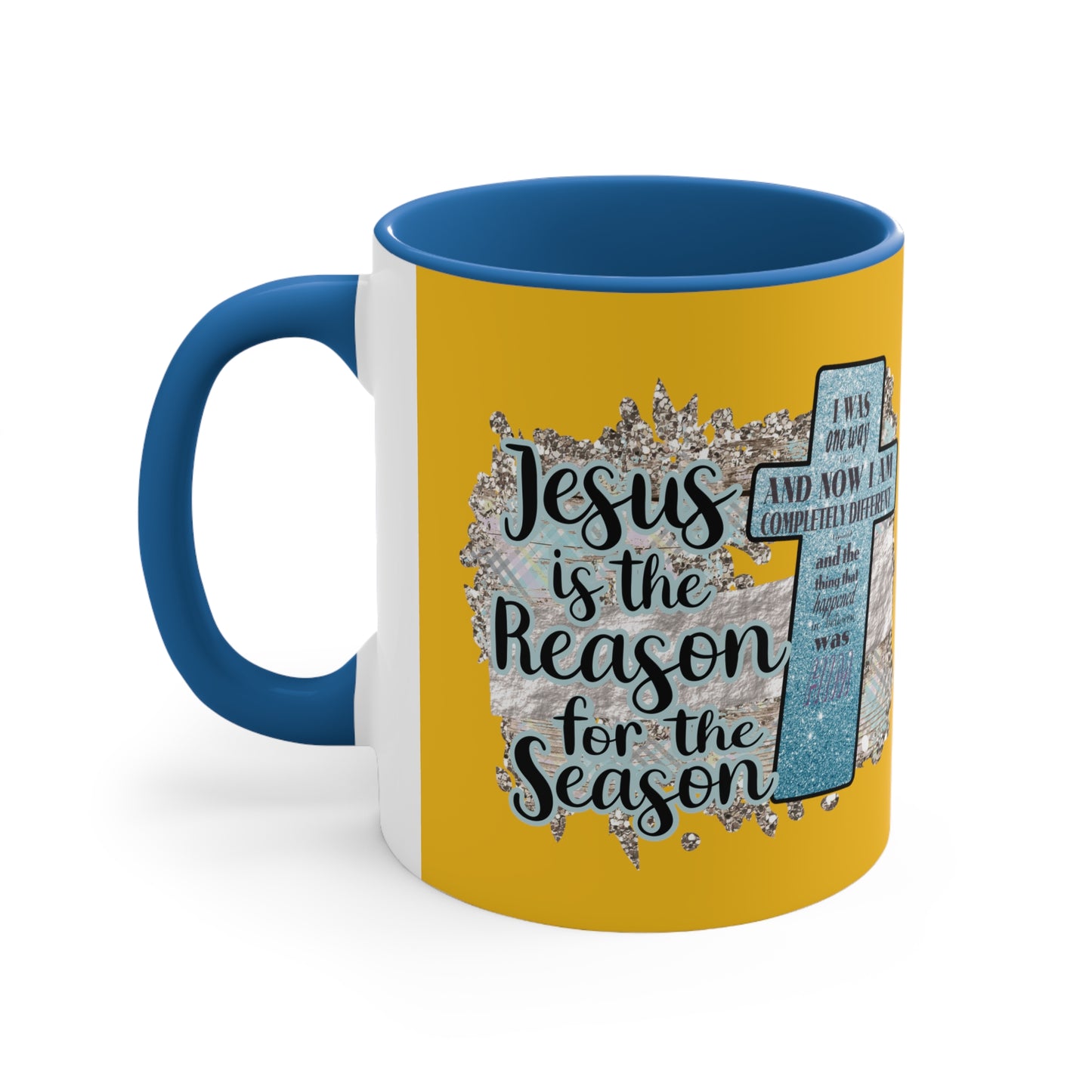 Jesus is the reason for the Season-Accent Coffee Mug, 11oz