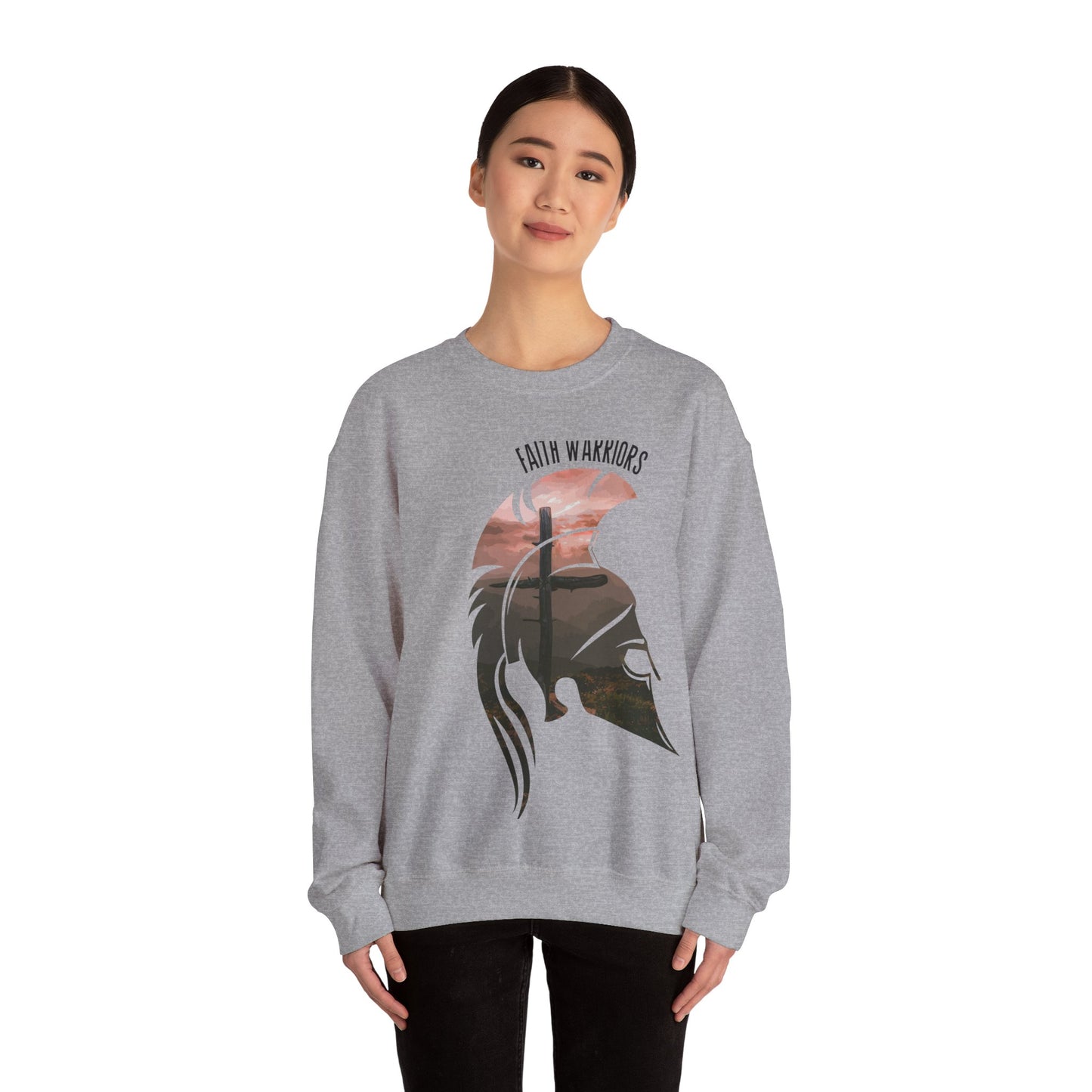 FAITH WARRIOR  Unisex Heavy Blend Crewneck Sweatshirt