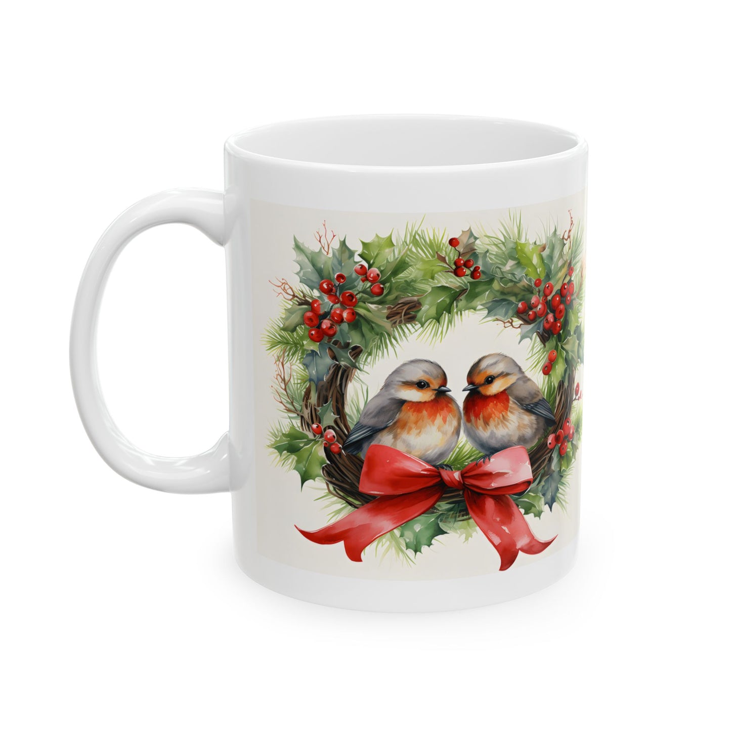 Festive Holiday Mug, Coffee Cup, Xmas Drinkware, Perfect Gift, Winter Decor, Cute Kitchenware