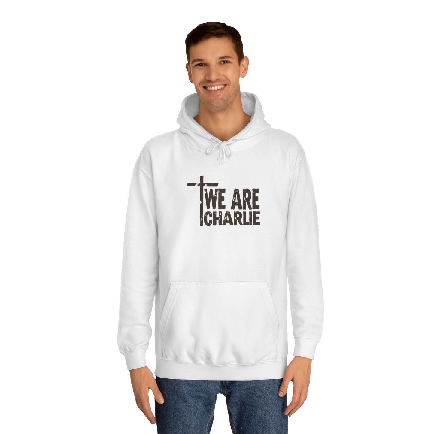 Unisex College Hoodie with 'WE ARE CHARLIE' Design - Cozy, Stylish, Perfect for Students, Gift Idea for Graduation, College Apparel, [...]