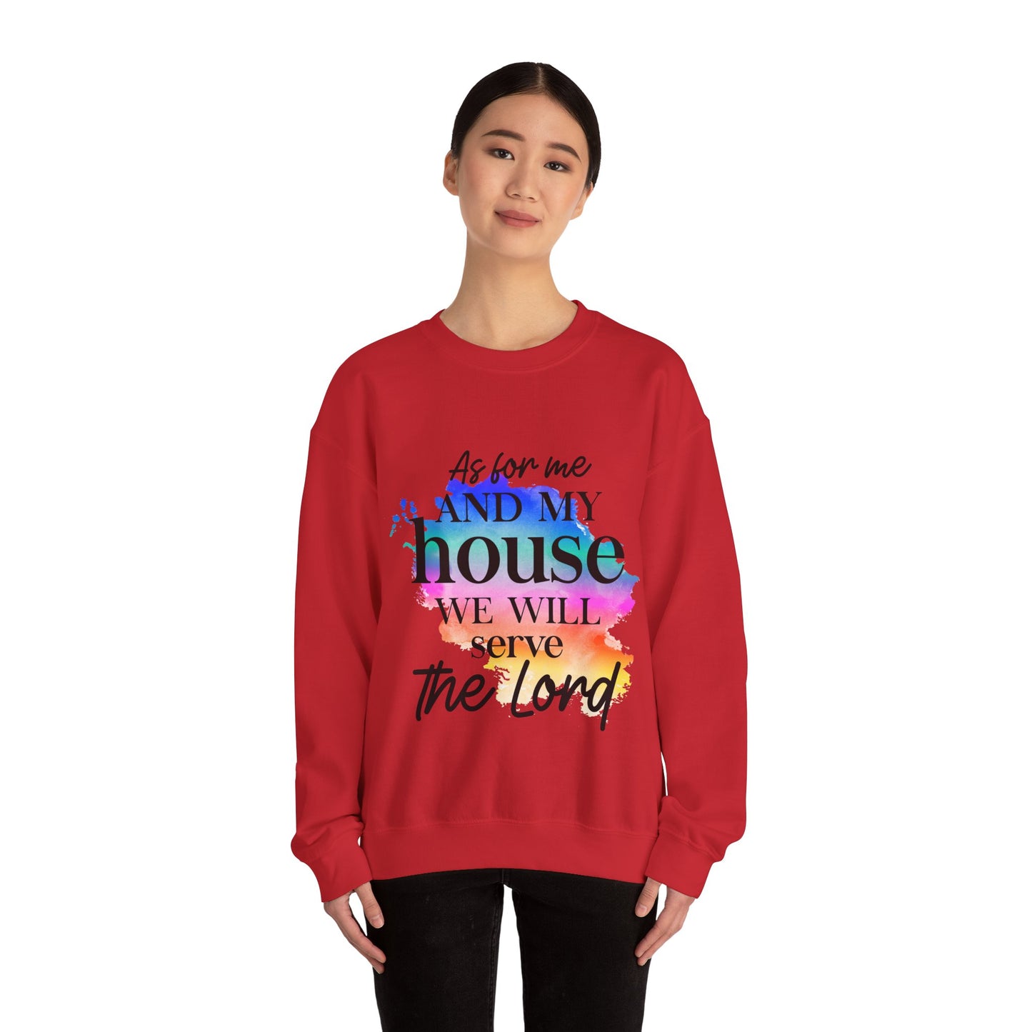 As for me and my house         Unisex Heavy Blend Crewneck Sweatshirt