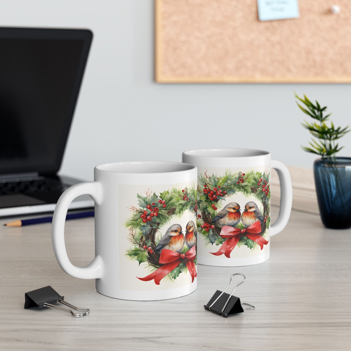 Festive Holiday Mug, Coffee Cup, Xmas Drinkware, Perfect Gift, Winter Decor, Cute Kitchenware