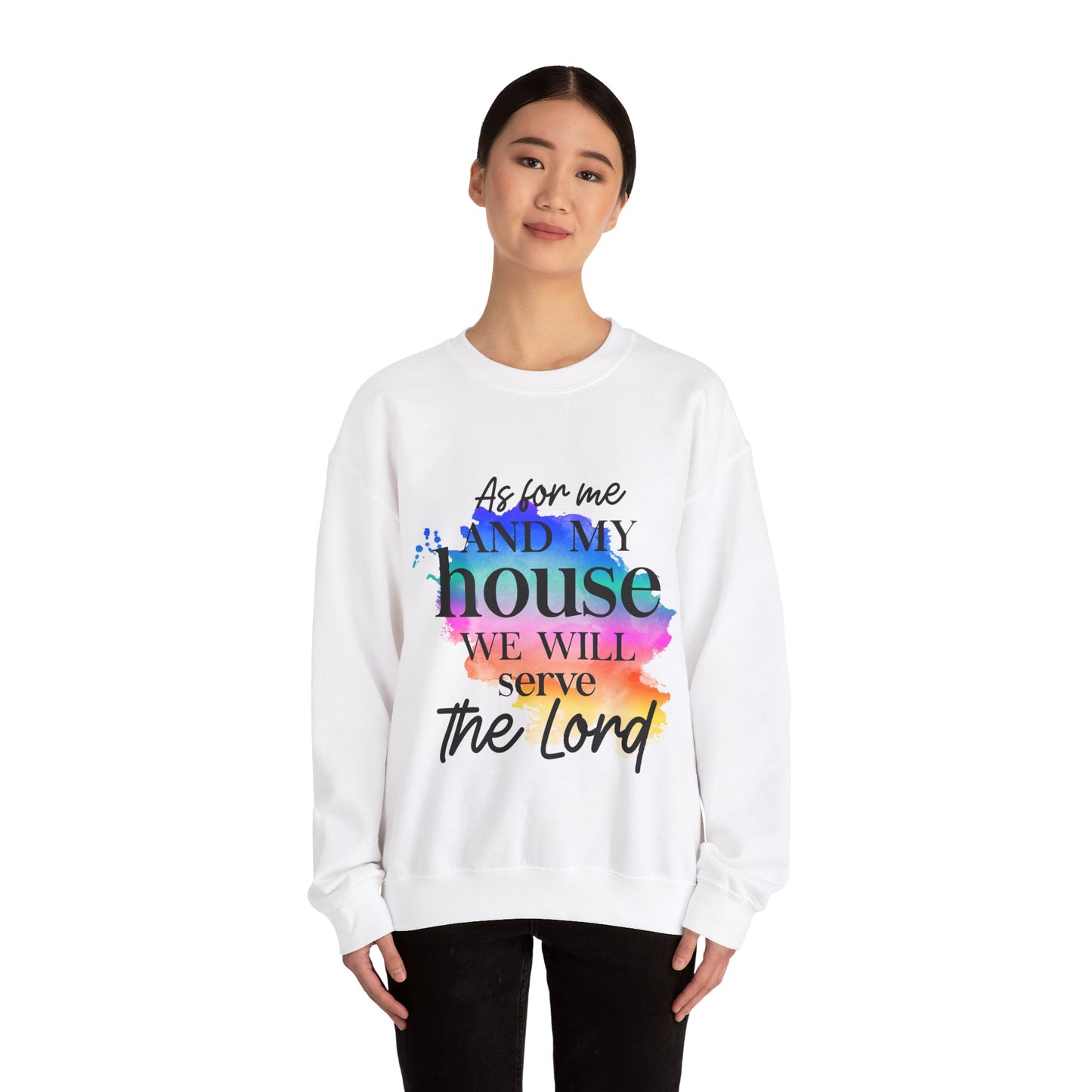 As for me and my house         Unisex Heavy Blend Crewneck Sweatshirt