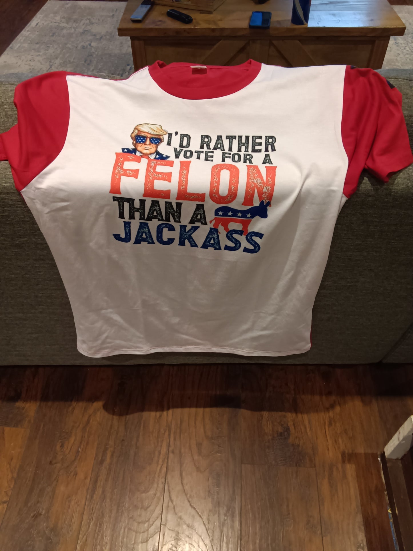 I would rather vote for a felon. T-shirt