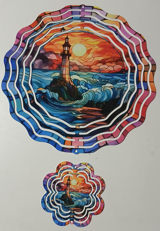 Lighthouse wind spinner