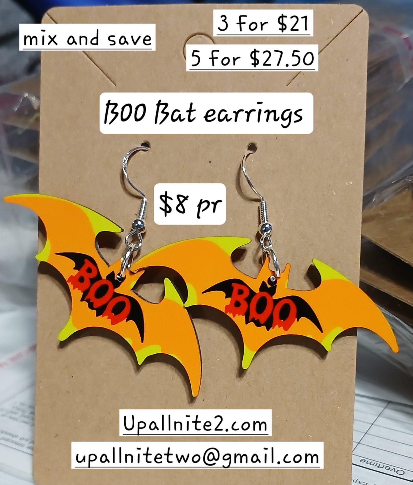 BOO BAT earrings