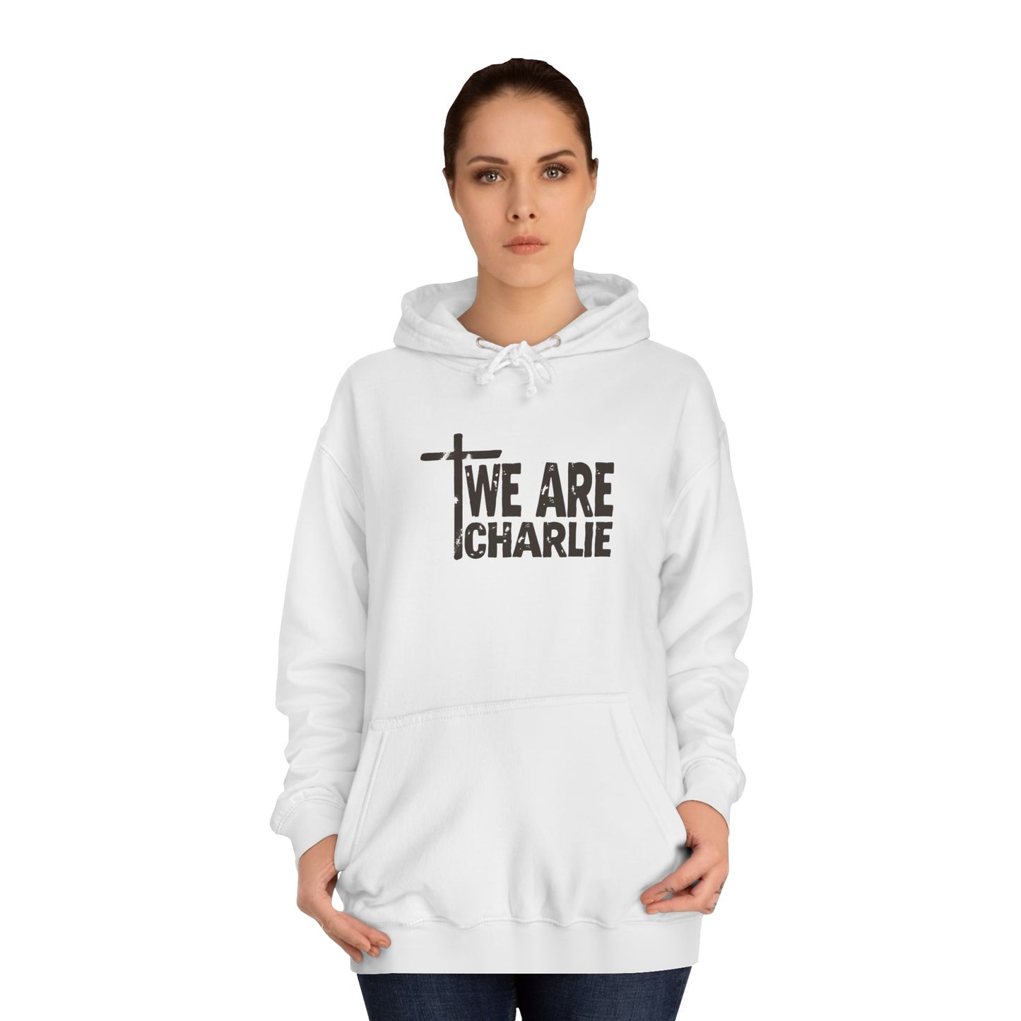 Unisex College Hoodie with 'WE ARE CHARLIE' Design - Cozy, Stylish, Perfect for Students, Gift Idea for Graduation, College Apparel, [...]