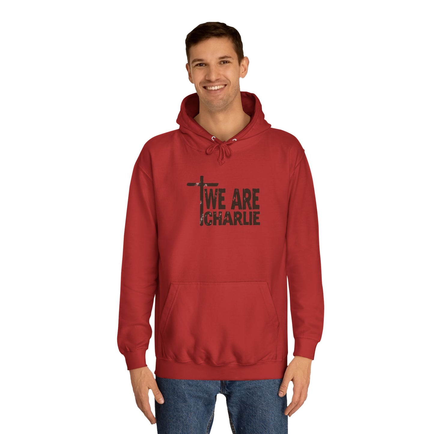 Unisex College Hoodie with 'WE ARE CHARLIE' Design - Cozy, Stylish, Perfect for Students, Gift Idea for Graduation, College Apparel, [...]