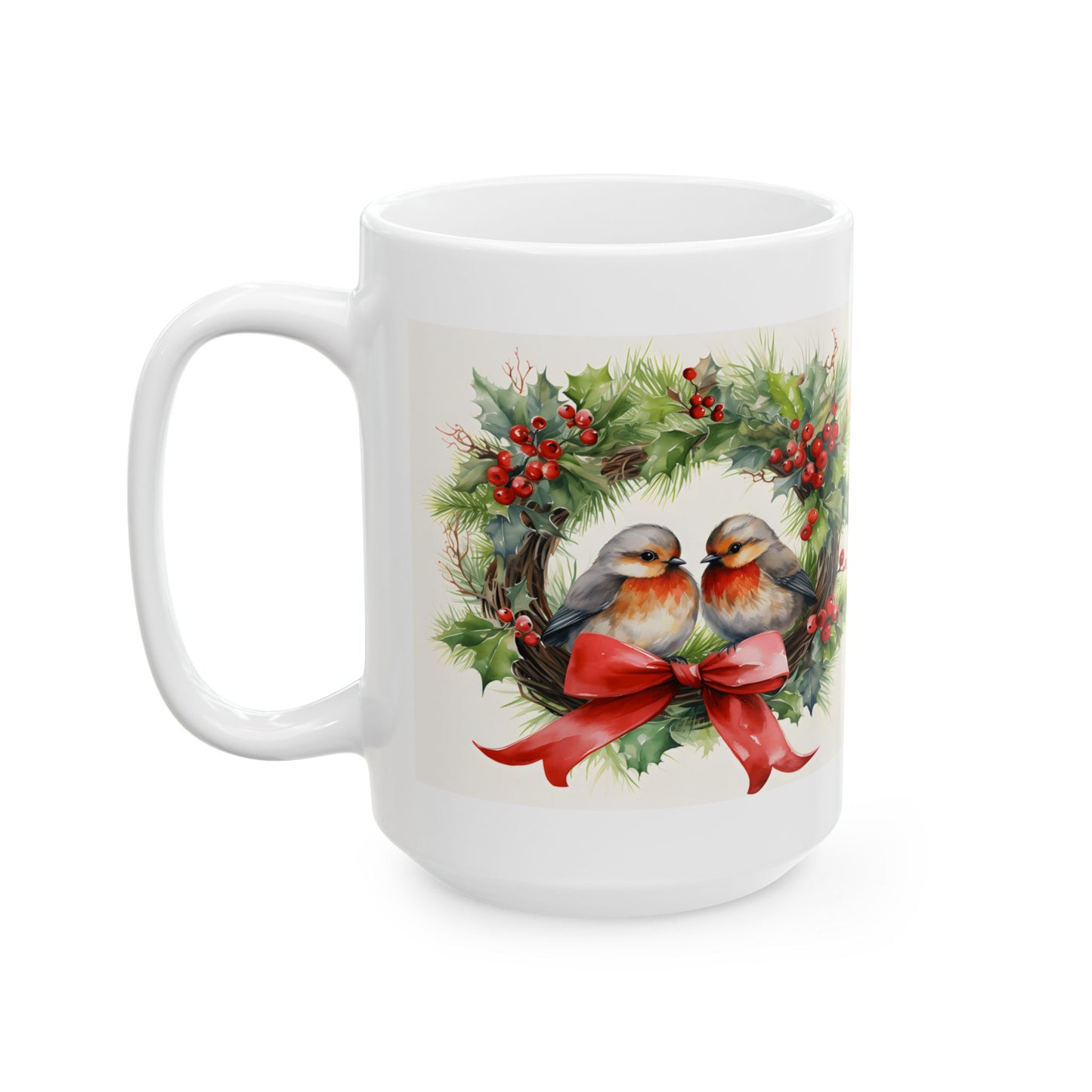 Festive Holiday Mug, Coffee Cup, Xmas Drinkware, Perfect Gift, Winter Decor, Cute Kitchenware
