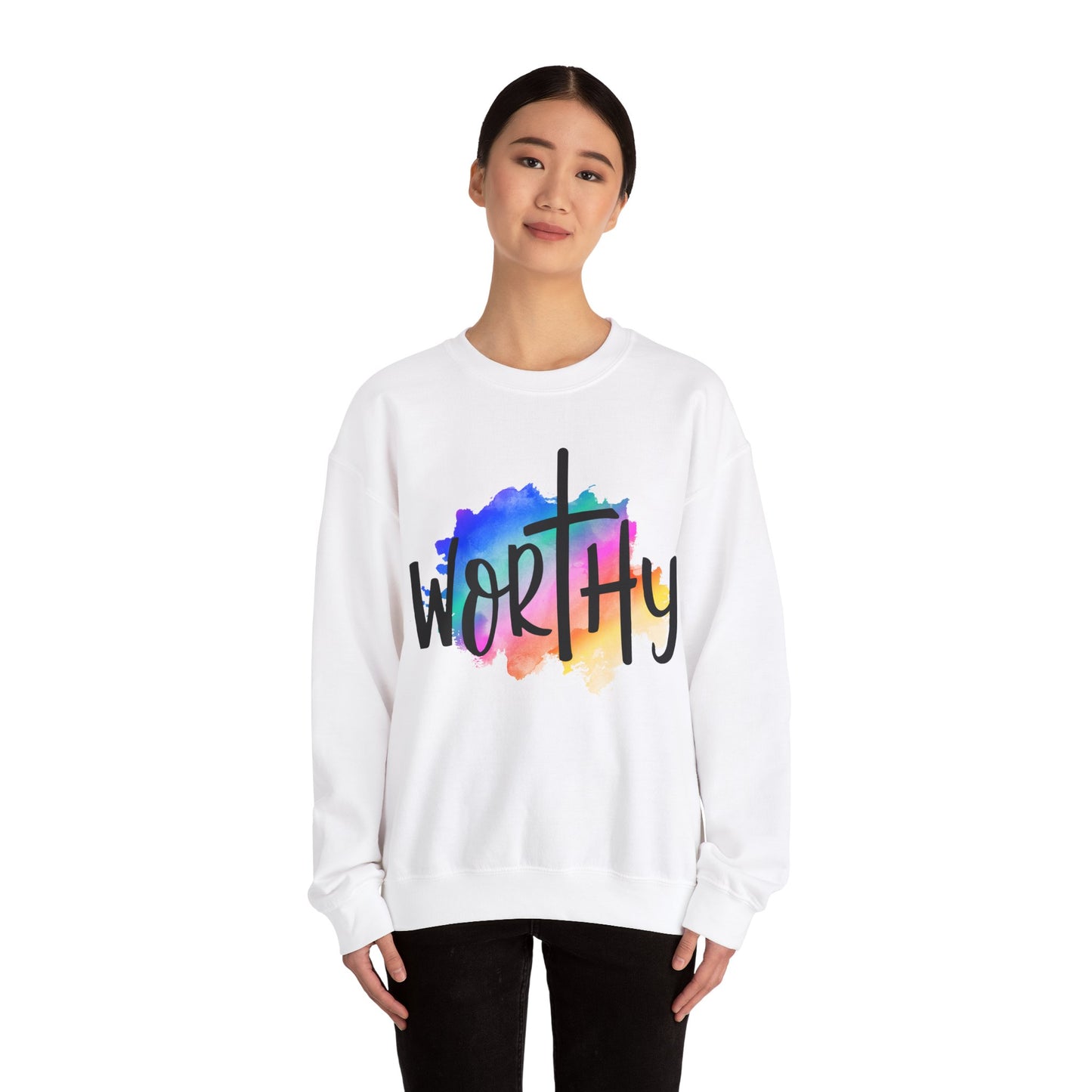 WORTHY    Unisex Heavy Blend Crewneck Sweatshirt