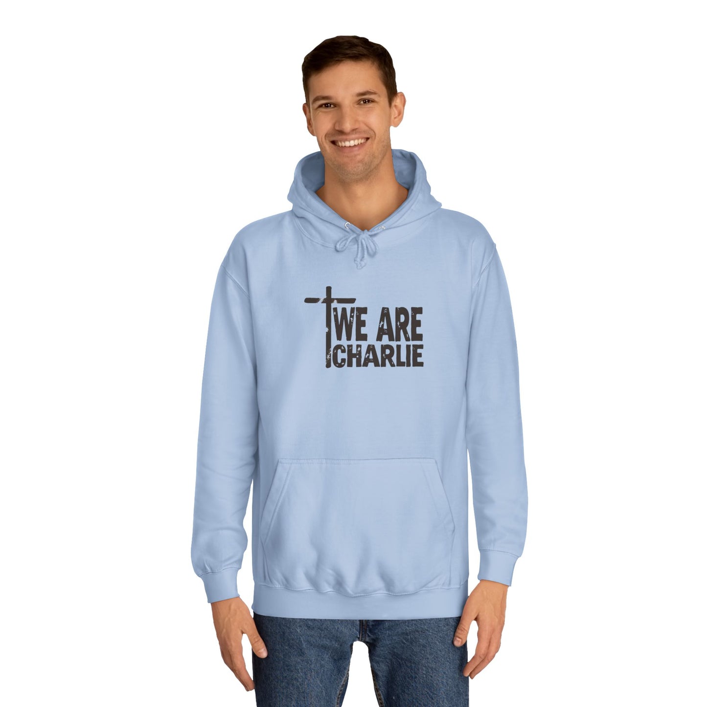 Unisex College Hoodie with 'WE ARE CHARLIE' Design - Cozy, Stylish, Perfect for Students, Gift Idea for Graduation, College Apparel, [...]