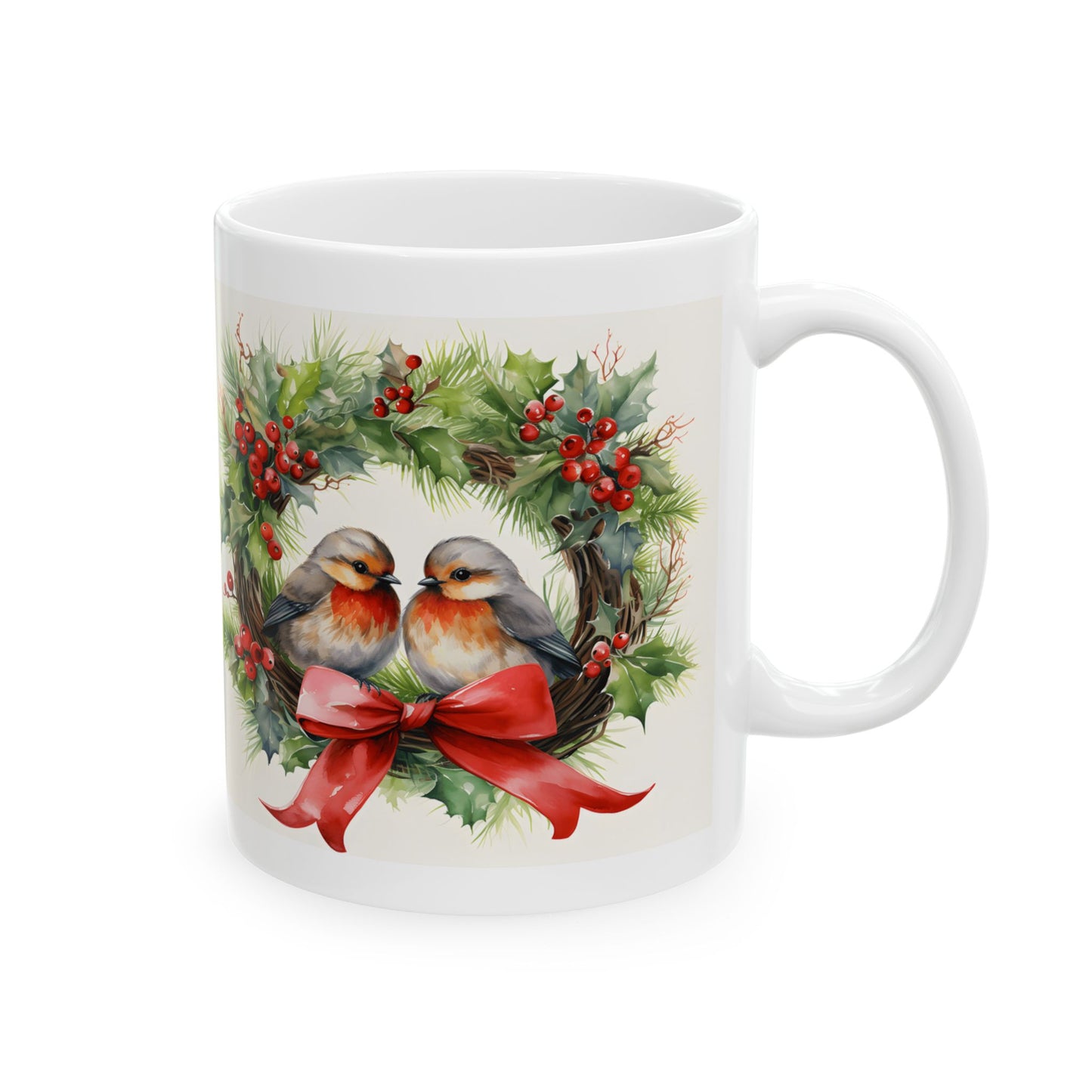 Festive Holiday Mug, Coffee Cup, Xmas Drinkware, Perfect Gift, Winter Decor, Cute Kitchenware